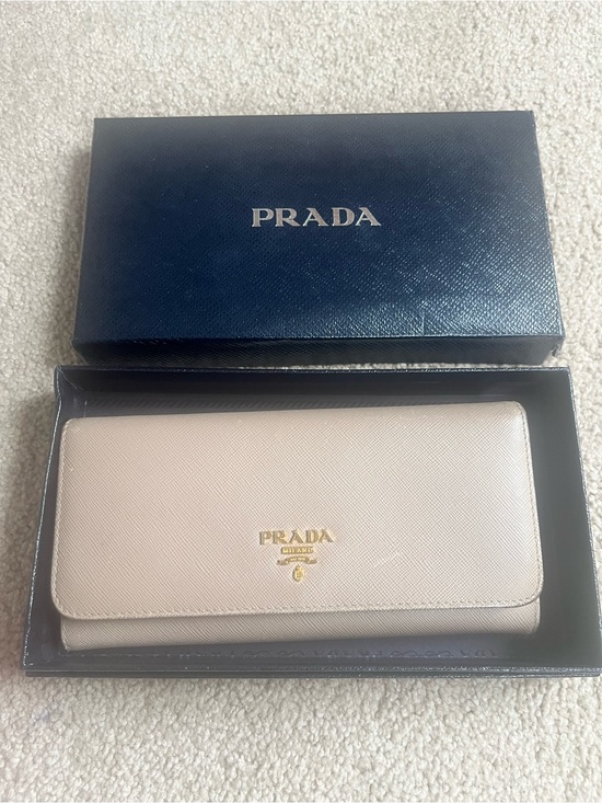 Prada Handbags - Prada Saffiano Leather Continental Wallet - Beige